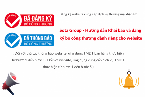 Sota Group - Hướng dẫn Khai báo và đăng ký bộ công thương dành riêng cho website