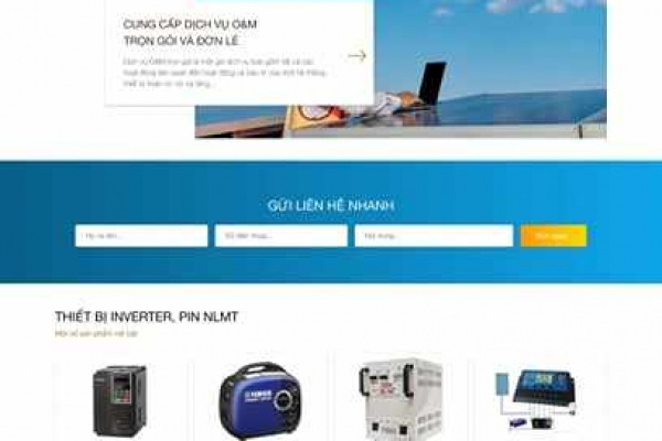 Giao diện website thiết bị điện 