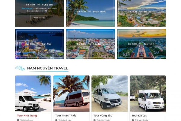 Thiết kế website thuê xe du lịch