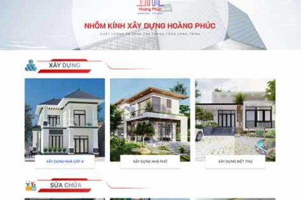 Giao diện website xây dựng 10