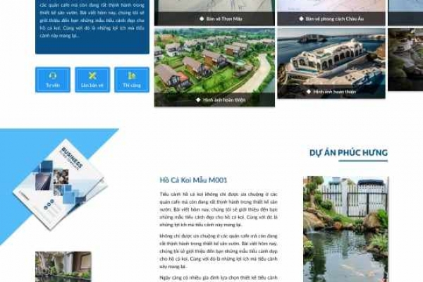 Giao diện website cảnh quan 