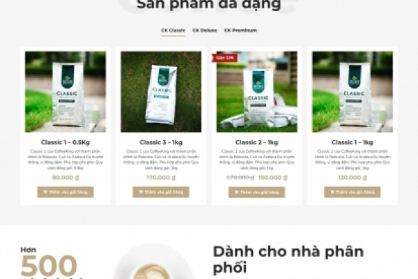 Giao diện website thực phẩm 2