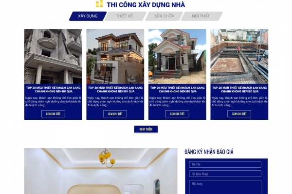 Thiết Kế Website Xây Dựng Thiết Kế Nội Thất