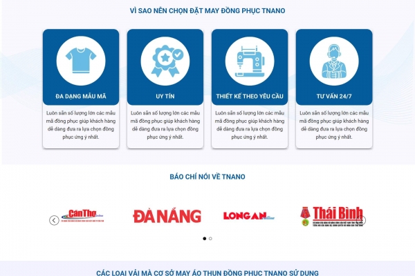 Thiết kế website xưởng may