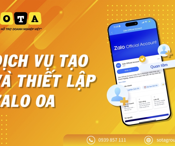 Dịch Vụ tạo Zalo OA | Chăm Sóc OA Bán hàng