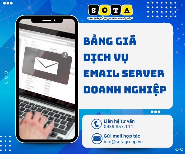Bảng giá Email doanh nghiệp theo tên miền riêng