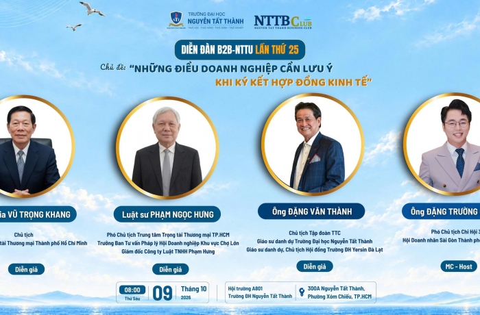 Họp mặt Doanh nghiệp kỷ niệm 22 năm Ngày Doanh nhân Việt Nam và 17 năm thành lập Câu lạc bộ Doanh nghiệp NTTU
