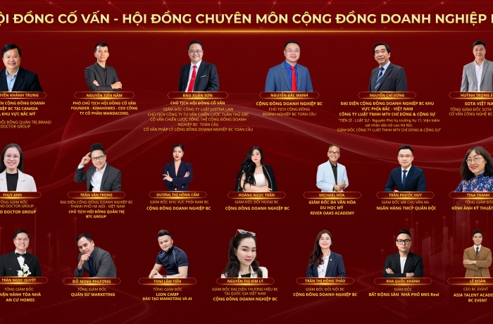 HỘI ĐỒNG CỐ VẤN – HỘI ĐỒNG CHUYÊN MÔN CỘNG ĐỒNG DOANH NGHIỆP BC