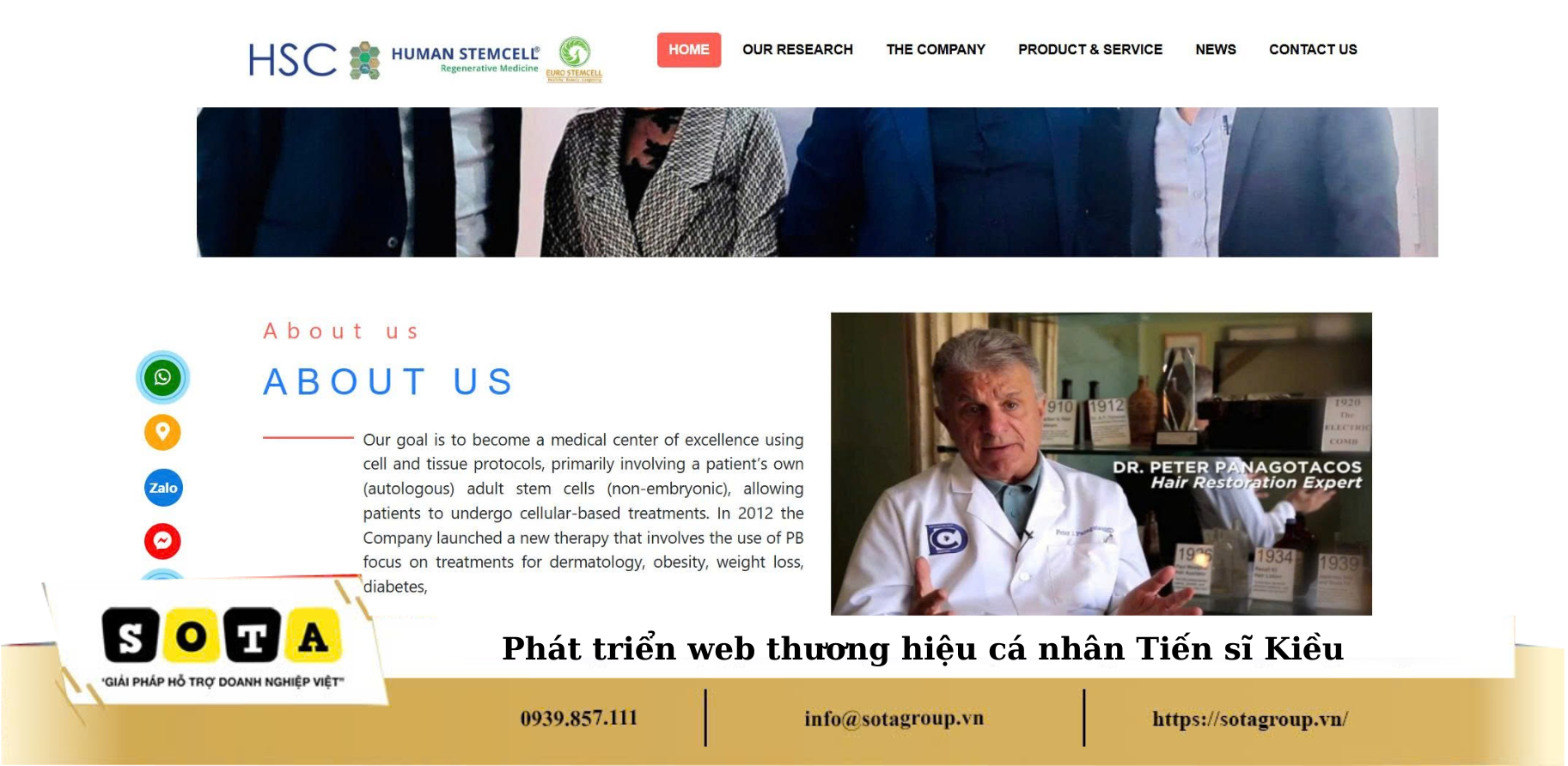 Website thương hiệu cá nhân Tiến sĩ Kiều 