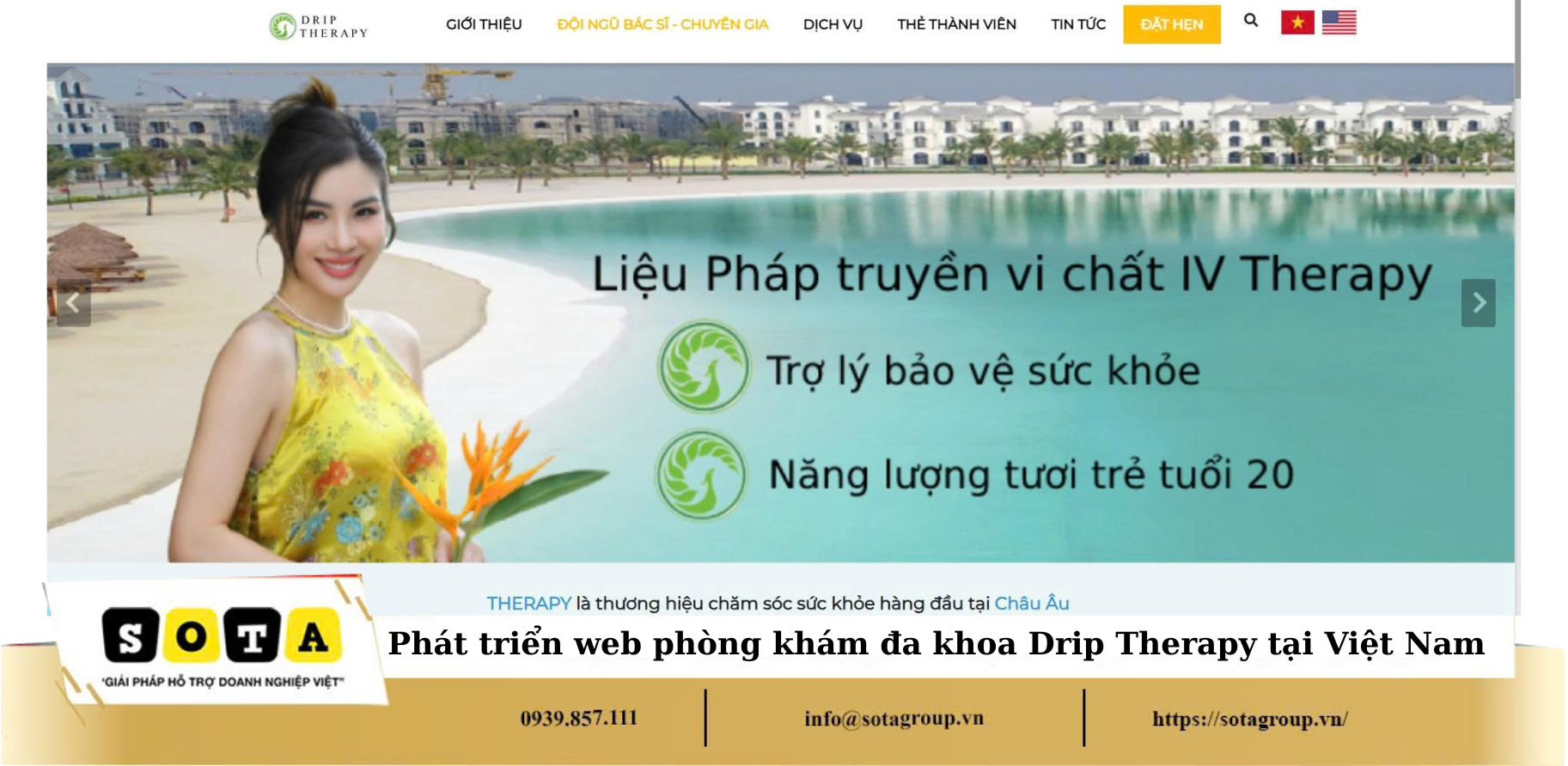 Website Phòng khám do SOTA thiết kế và phát triển