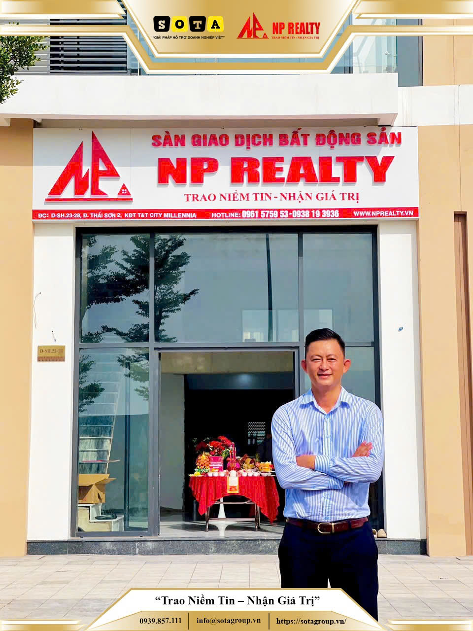 SOTA Group xin gửi lời chúc mừng chân thành đến NP Realty – đối tác chiến lược WEBSITE Toàn diện