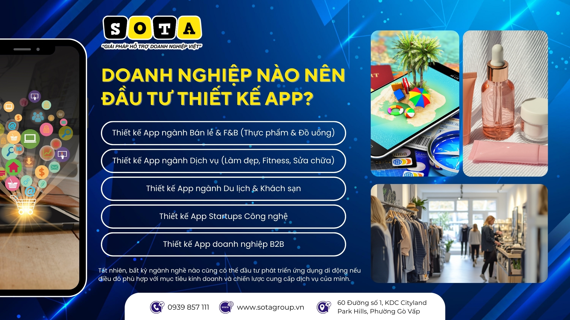 Có nên thiết kế app di động theo ngành không?