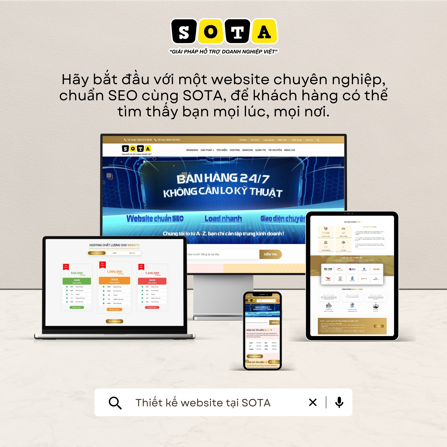Bảng giá thiết kế Website