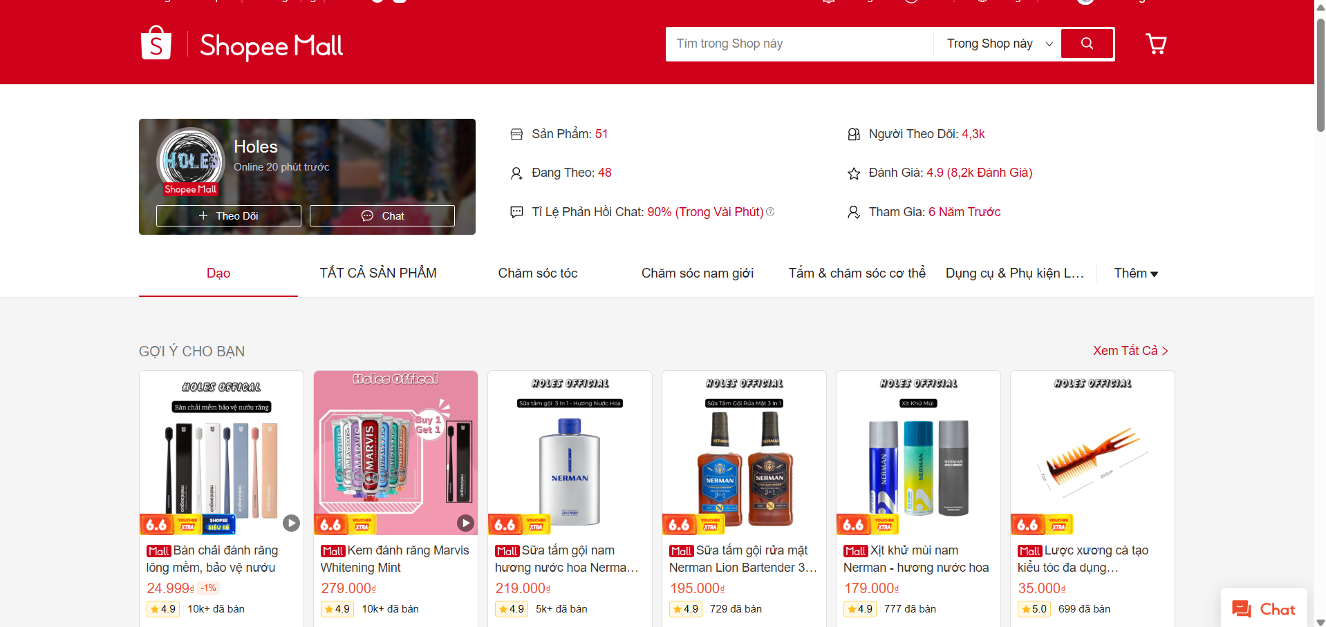 Gian hàng Shopee