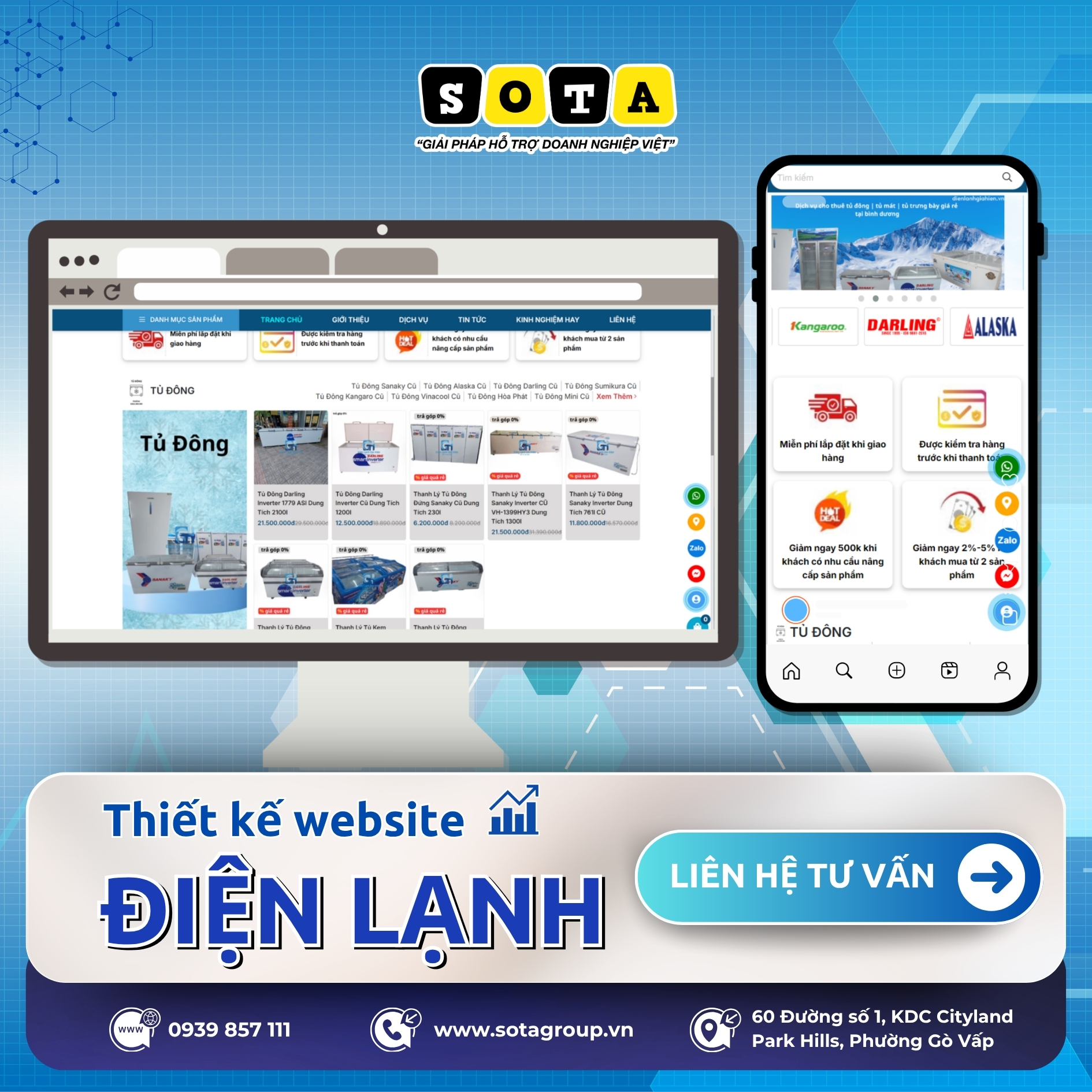 Thiết kế website điện lạnh Thiết kế website điện lạnh
