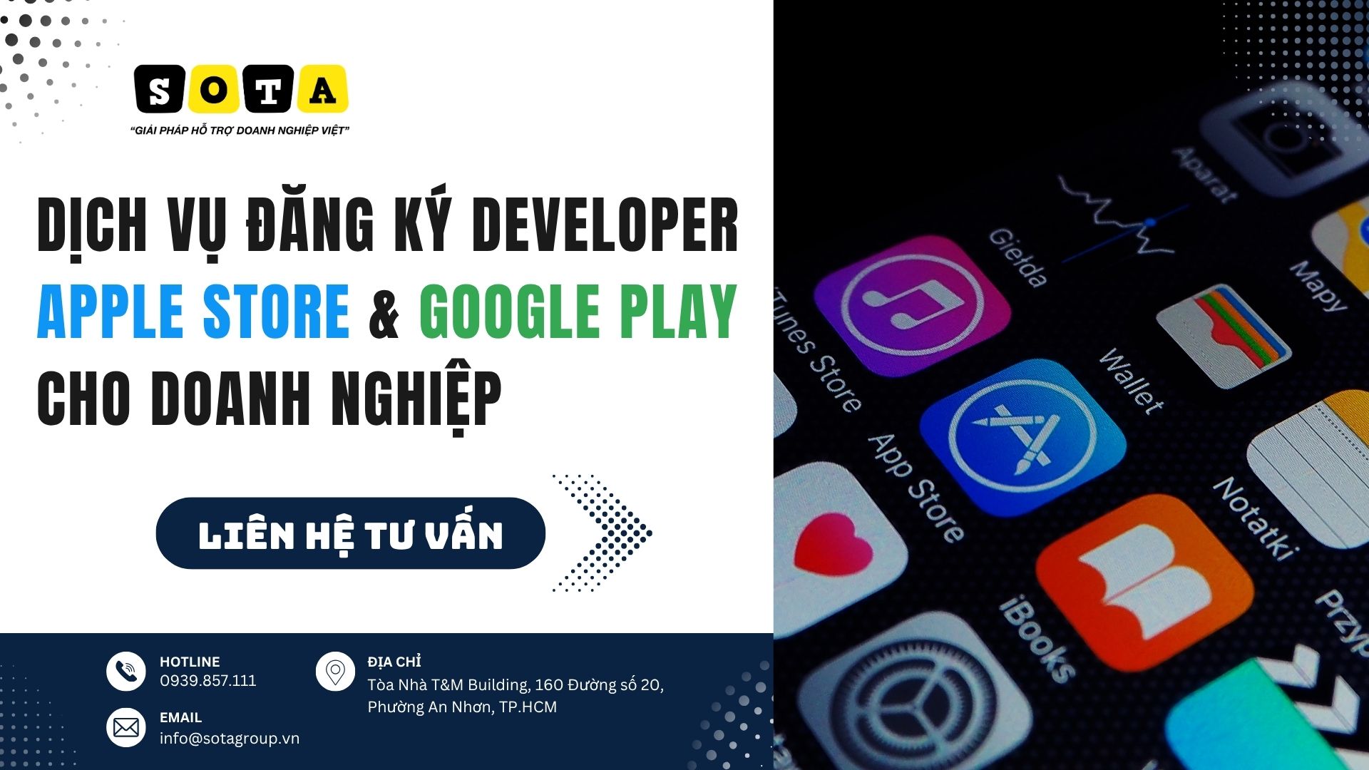 Bảng giá dịch vụ đăng ký Apple Developer & Google Play cho Doanh nghiệp
