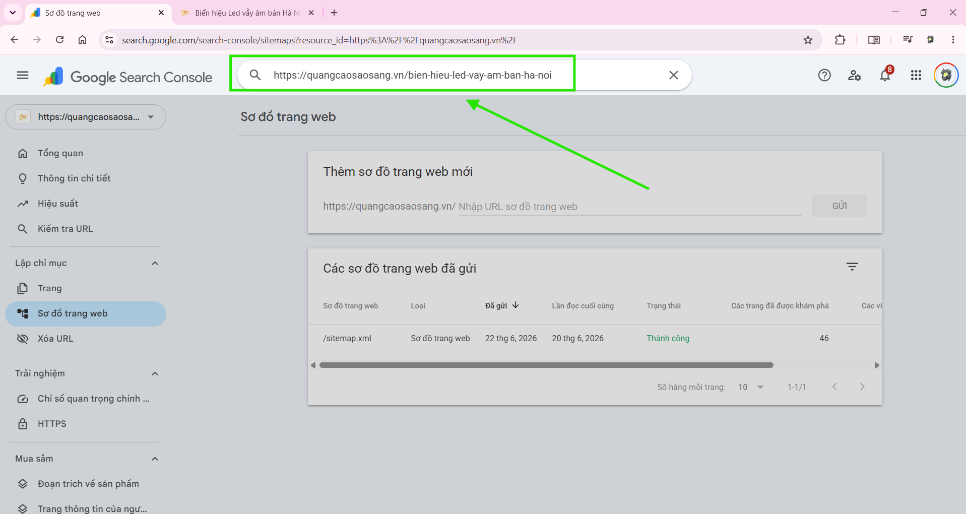 Khai báo URL bài viết mới để hiện thị lên tìm kiếm Google Khai báo URL bài viết mới để hiện thị lên tìm kiếm Google