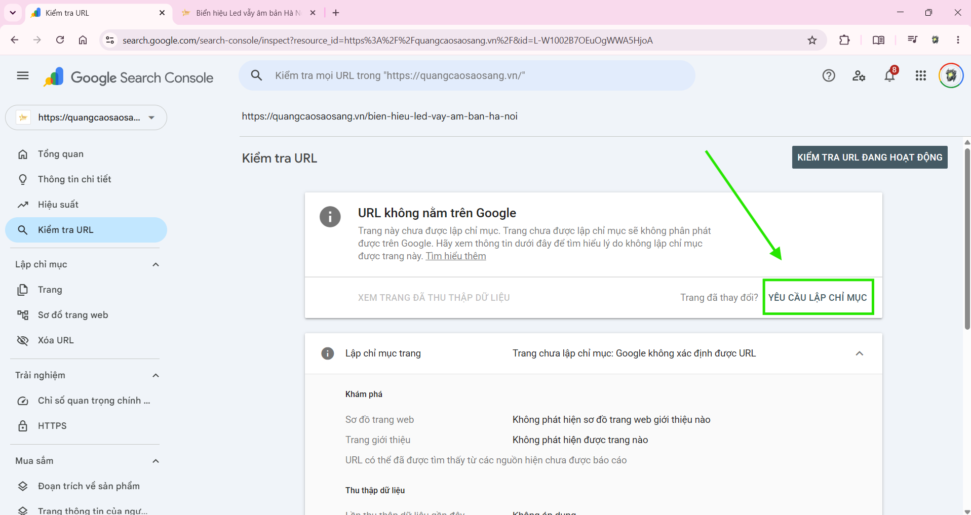 Khai báo URL bài viết mới để hiện thị lên tìm kiếm Google Khai báo URL bài viết mới để hiện thị lên tìm kiếm Google