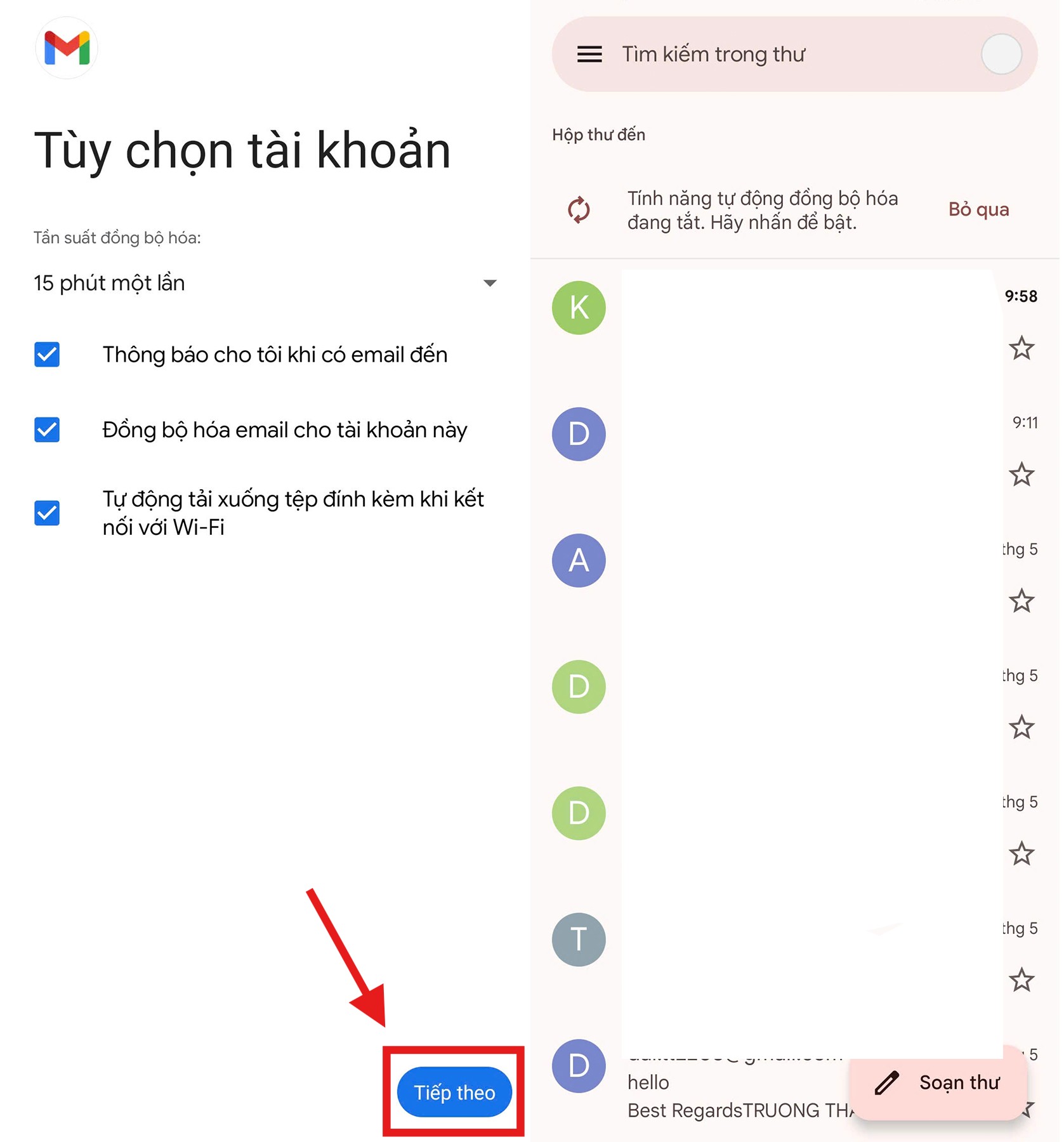 Hướng dẫn cài mail doanh nghiệp cho điện thoại Android mới nhất 2025