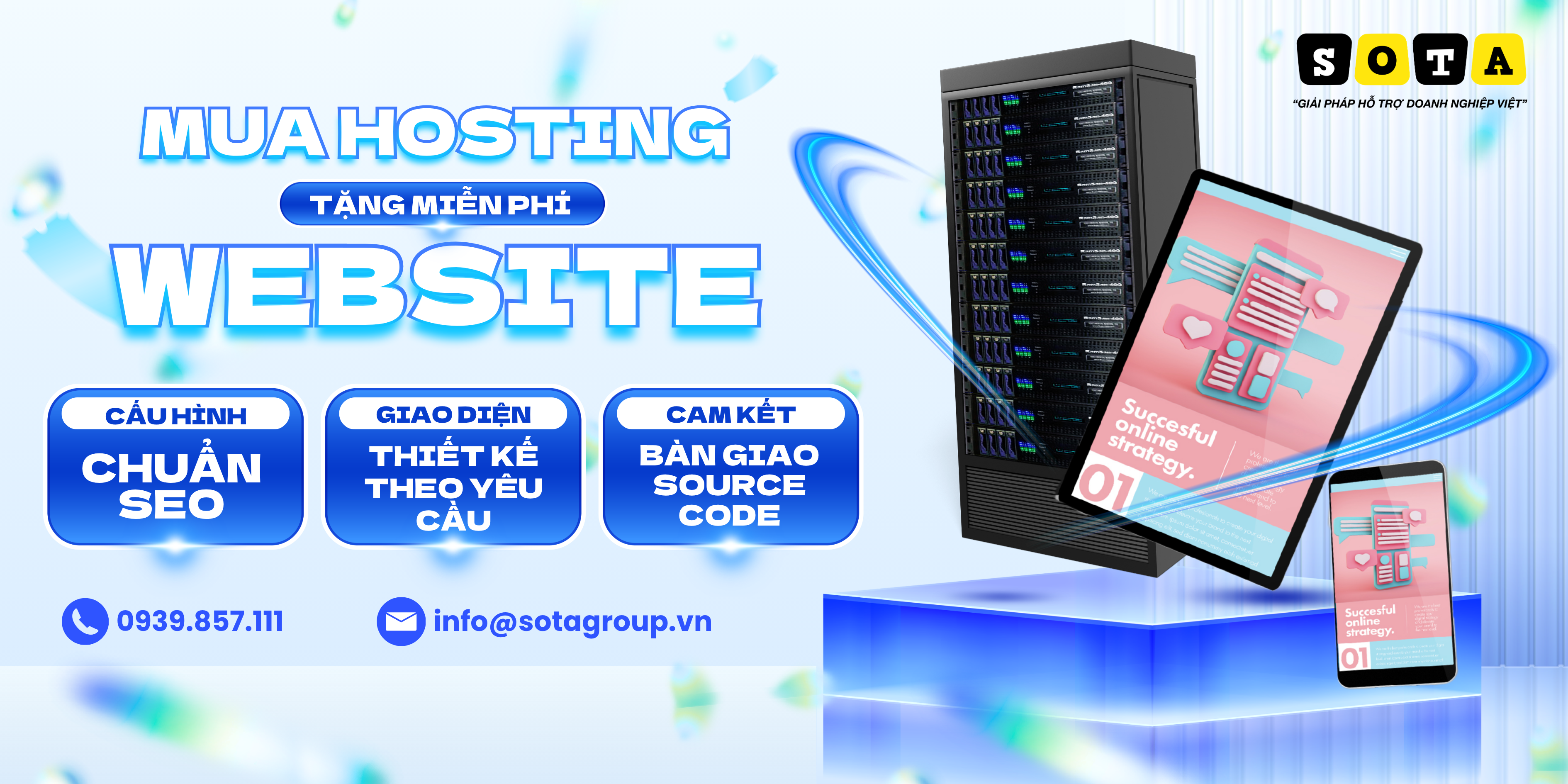 Chương trình Gia hạn Hosting tặng Website mới tại SOTA GROUP