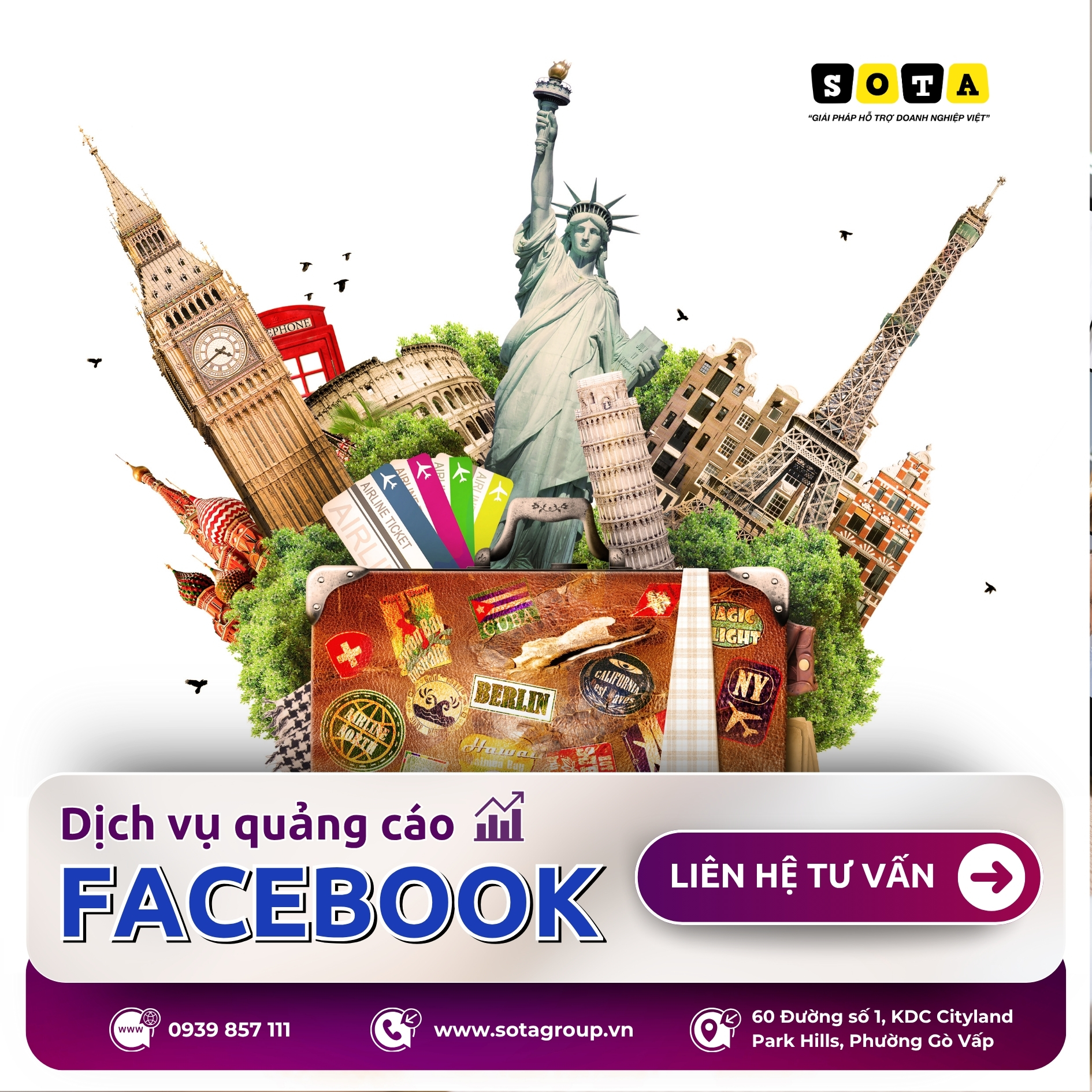 Dịch vụ quảng cáo facebook ngành du lịch