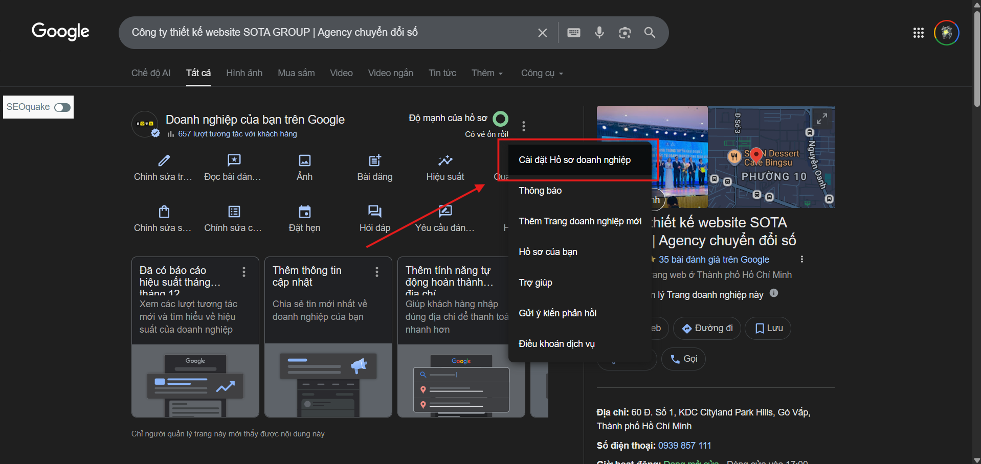 Hướng dẫn thêm quyền quản trị trang doanh nghiệp Google