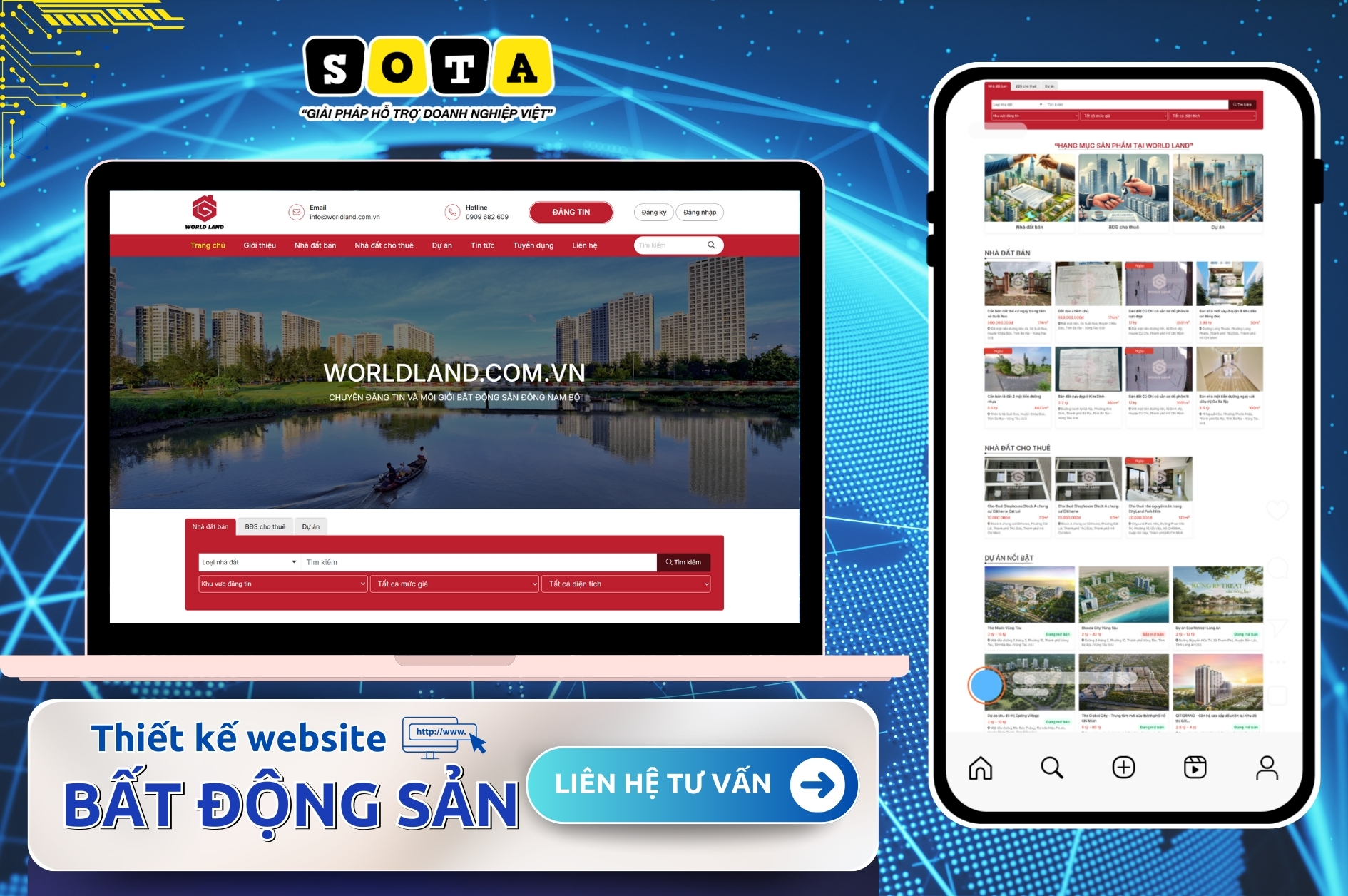 Dịch vụ thiết kế website bất động sản