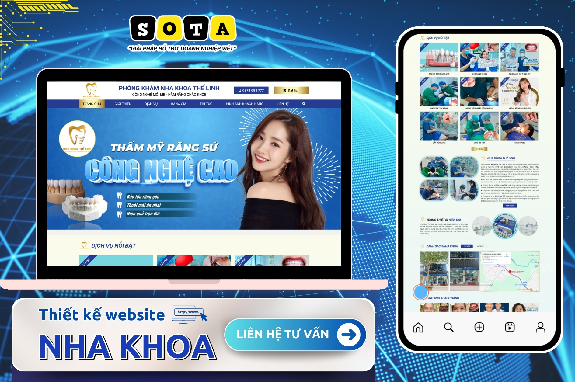 Dịch vụ thiết kế website nha khoa