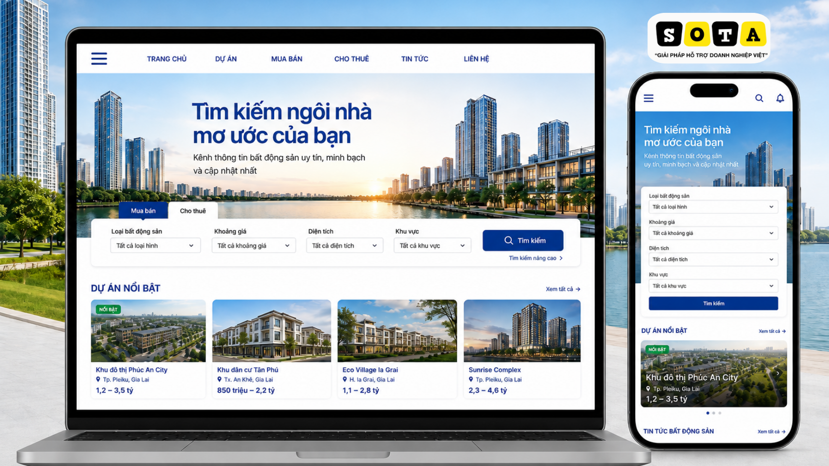 Thiết kế website bất động sản tại Gia Lai Thiết kế website bất động sản tại Gia Lai