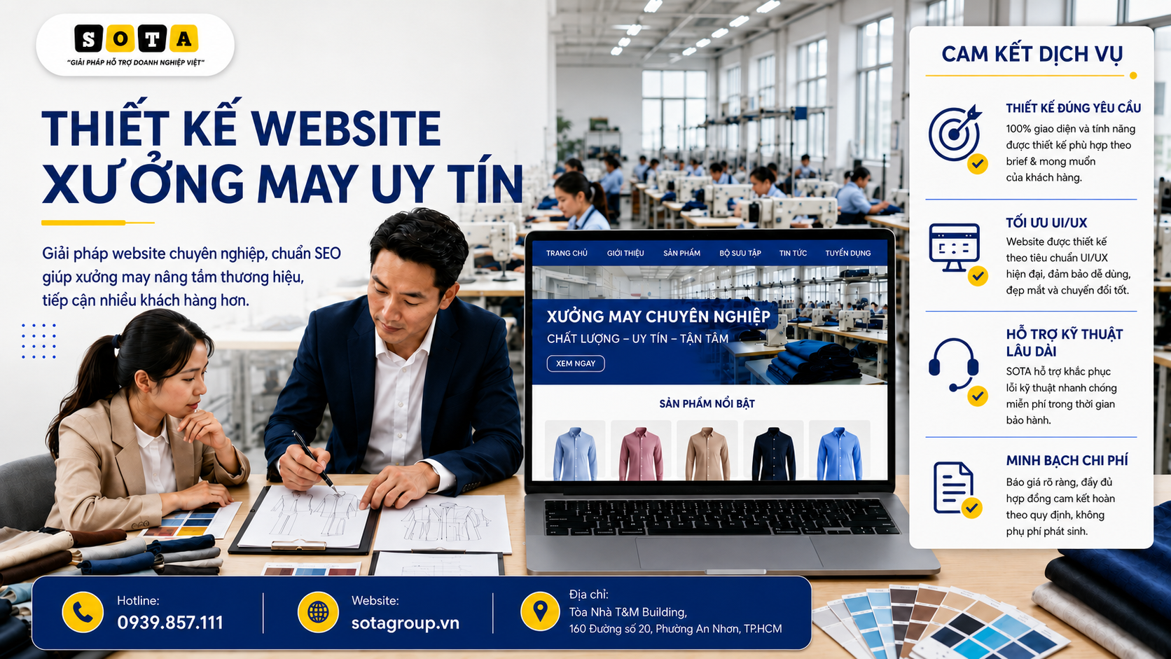 Thiết kế website xưởng may