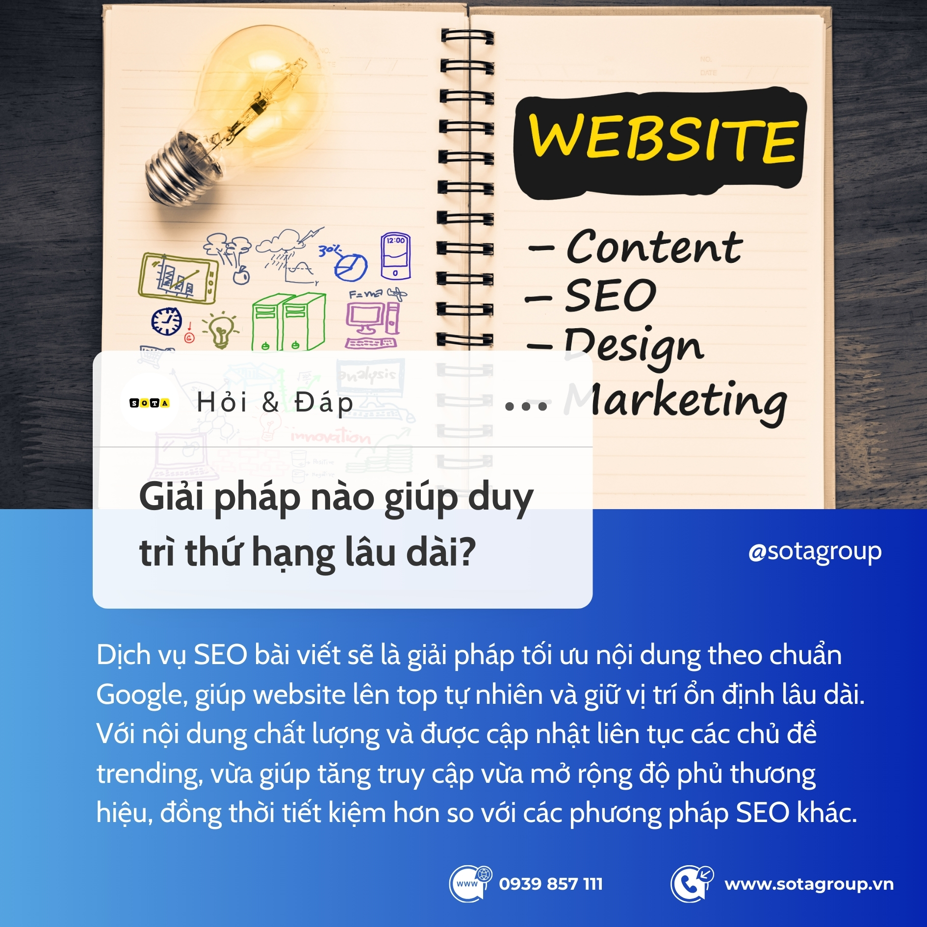 Dịch vụ SEO bài viết cho website | SEO tự nhiên giữ TOP lâu dài