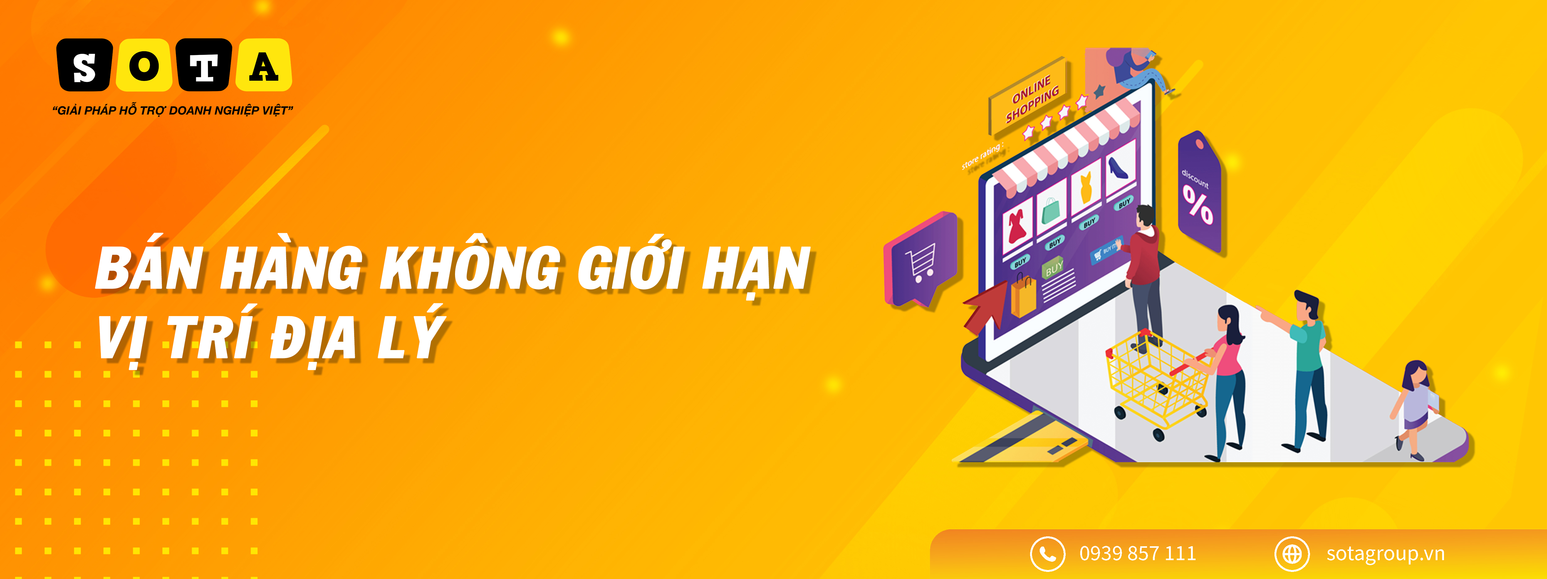 Bán hàng không giới hạn vị trí địa lý