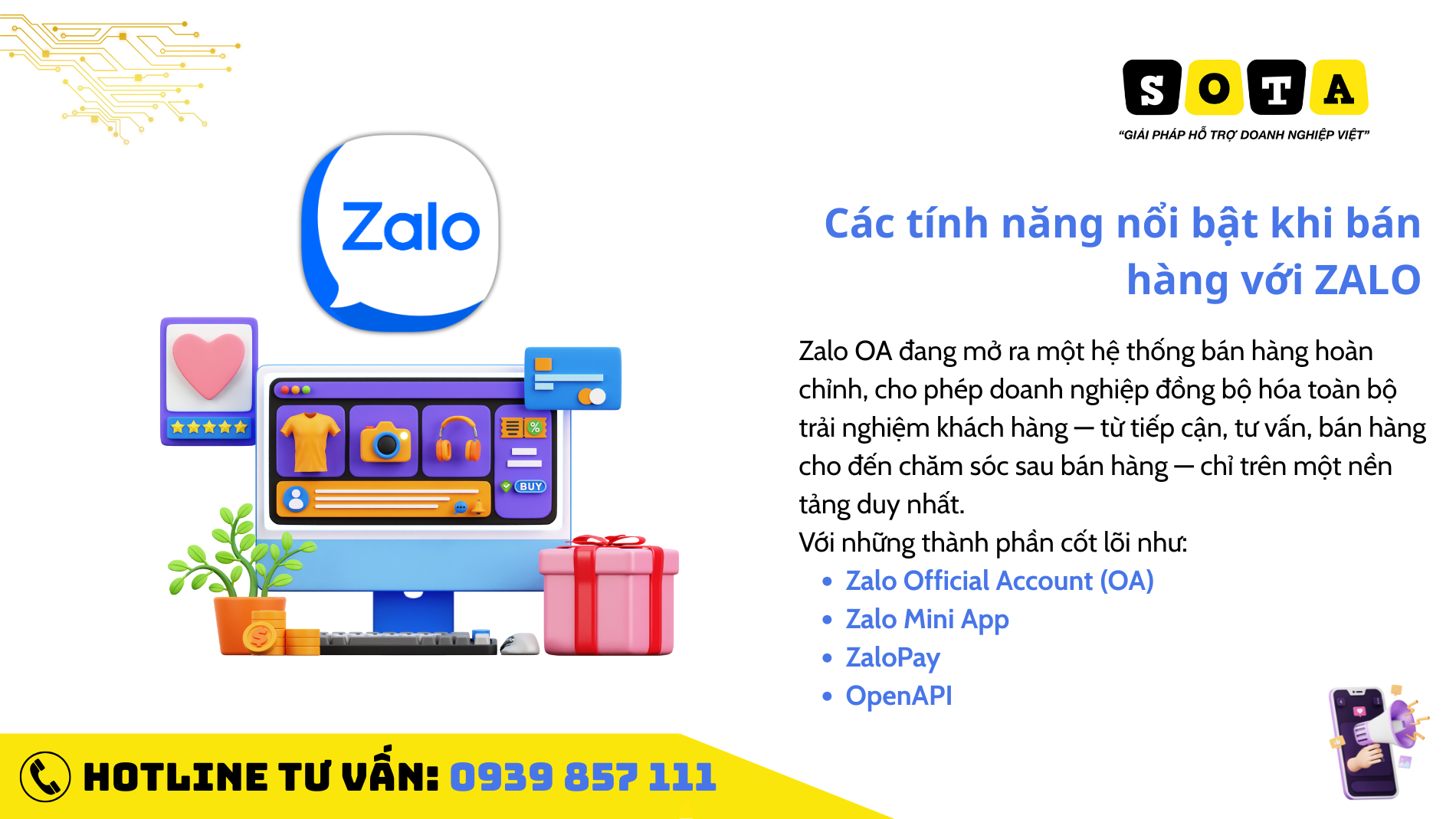 Giải pháp tạo hệ sinh thái bán hàng ZALO OA chỉ với một GPKD
