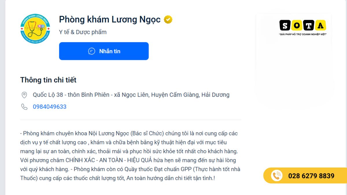 Tạo Zalo OA cho phòng khám