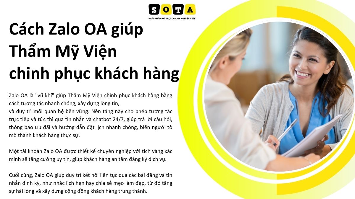 Tạo zalo oa cho thẩm mỹ viện