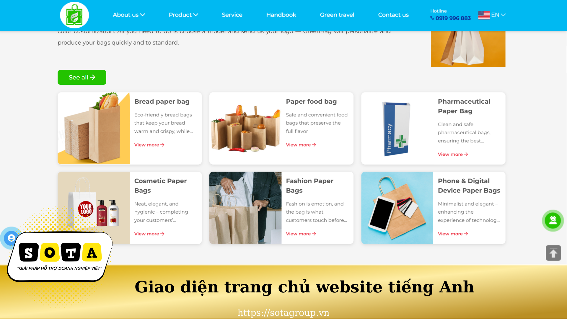 Giao diện tiếng Anh